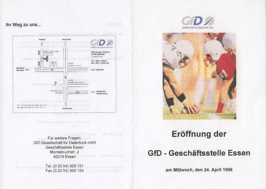 Einladung zur Eröffnung der GfD-Geschäftsstelle Essen